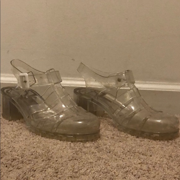 Clear chunky heel shoes - Picture 4 of 4
